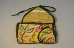 Pochette, mid-18th century, view of flap lining by Irma G. Bowen Historic Clothing Collection