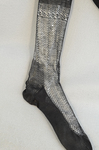 Stockings, black silk with openwork, 1880-1900, detail of openwork by Irma G. Bowen Historic Clothing Collection