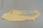 Stockings, cream cotton with blue embroidery, 1880s by Irma G. Bowen Historic Clothing Collection