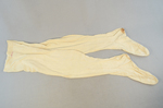 Stockings, white cotton with white embroidered clocks, 1865-1880 by Irma G. Bowen Historic Clothing Collection