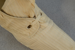 Shoes, white ribbed silk Oxford, 1930s, detail of tabs by Irma G. Bowen Historic Clothing Collection