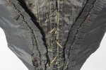 Swiss waist, black silk, 1850s-1860s, detail of trim and eyelets by Irma G. Bowen Historic Clothing Collection