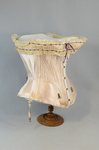 Pink silk corset, 1890-1905, side view by Irma G. Bowen Historic Clothing Collection