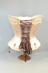 Pink silk corset, 1890-1905, back view by Irma G. Bowen Historic Clothing Collection