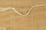 Brown linen stays, 1780-1790, detail of exterior seam and cording by Irma G. Bowen Historic Clothing Collection