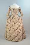 Robe à l’anglaise, printed cotton, c. 1770, front view by Irma G. Bowen Historic Clothing Collection