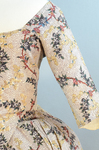 Robe à l’anglaise, printed cotton, c. 1770, detail of front shoulder by Irma G. Bowen Historic Clothing Collection