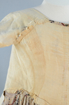 Robe à l’anglaise, printed cotton, c. 1770, detail of bodice lining back, with sleeve and skirt seams