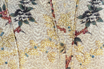 Robe à l’anglaise, printed cotton, c. 1770, detail of fabric and center back pleats by Irma G. Bowen Historic Clothing Collection