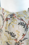 Robe à l’anglaise, printed cotton, c. 1770, detail of pannier gathers, skirt front panel by Irma G. Bowen Historic Clothing Collection