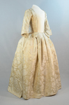 Robe à l’anglaise, ivory silk damask, c. 1750-1770,  side view