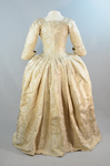 Robe à l’anglaise, ivory silk damask, c. 1750-1770, back view by Irma G. Bowen Historic Clothing Collection