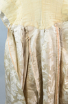 Robe à l’anglaise, ivory silk damask, c. 1750-1770, detail of skirt opening and seams by Irma G. Bowen Historic Clothing Collection