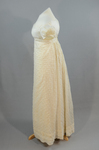 Dress, white cotton mull, 1812-1816, side view by Irma G. Bowen Historic Clothing Collection