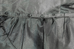 Dress, black plain weave silk with ruffles, c. 1870, detail of skirt trim by Irma G. Bowen Historic Clothing Collection