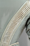 Dress, sage silk taffeta with belt, c. 1870, detail of trim by Irma G. Bowen Historic Clothing Collection