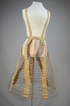 Cage crinoline with shoulder straps 1868-1873, front view by Irma G. Bowen Historic Clothing Collection