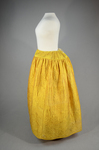 Quilted petticoat, yellow silk, 18th century, side view