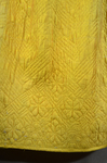 Quilted petticoat, yellow silk, 18th century, detail of quilting