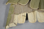 Stays, green wool and natural linen with whalebone, c. 1780, detail of interior tabs by Irma G. Bowen Historic Clothing Collection