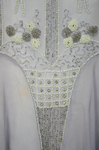 Dress, sheer lavender silk chiffon with silver and white beads and rhinestones, c. 1926, detail of skirt beading by Irma G. Bowen Historic Clothing Collection