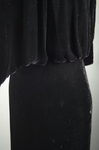 Opera coat, black silk velvet with dolman sleeves, 1930s, detail of back drape by Irma G. Bowen Historic Clothing Collection