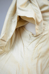 Duster, cream silk with dolman sleeves, 1880s, detail of sleeve opening