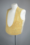 Man’s vest, yellow corduroy, c. 1900, side view by Irma G. Bowen Historic Clothing Collection