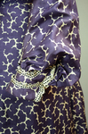 Dress, silk printed with purple, with black and white trim, c. 1904, detail of cuff by Irma G. Bowen Historic Clothing Collection