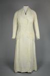 Suit, white linen, cutaway jacket and ankle-length skirt, c. 1912, front view by Irma G. Bowen Historic Clothing Collection