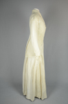 Suit, white linen, cutaway jacket and ankle-length skirt, c. 1912, side view by Irma G. Bowen Historic Clothing Collection