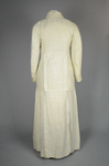 Suit, white linen, cutaway jacket and ankle-length skirt, c. 1912, back view by Irma G. Bowen Historic Clothing Collection