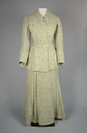 Suit, green tweed, with hip-length jacket and ankle-length skirt, c. 1912, front view by Irma G. Bowen Historic Clothing Collection