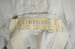 Aesthetic/Japonisme dress, Liberty & Co., gray silk crepe with embroidered mauve satin panels, 1906, detail of label by Irma G. Bowen Historic Clothing Collection