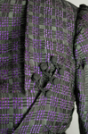 Dress, black silk open weave over purple silk taffeta, c. 1902, detail of lapel by Irma G. Bowen Historic Clothing Collection