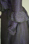 Dress, black silk open weave over purple silk taffeta, c. 1902, detail of sleeve by Irma G. Bowen Historic Clothing Collection