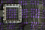 Dress, black silk open weave over purple silk taffeta, c. 1902, thread count by Irma G. Bowen Historic Clothing Collection