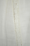 Dress, machine embroidered white muslin with a lace yoke and sleeves, c. 1905-1910, detail of insertion lace by Irma G. Bowen Historic Clothing Collection
