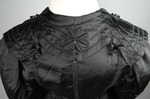 Suit, black ottoman silk trimmed with Maltese crosses and tassels of silk-wrapped beads, 1915-1917, detail of collar by Irma G. Bowen Historic Clothing Collection