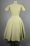 Shirtdress, Anne Fogarty pale green faille, 1954, back view