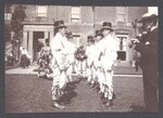 Bidford Morris dancers lined up outdoors, ca. 1910