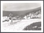 Elsie Margaret Stanton Cobb and three daughters on rocky path, 1955 by Cobb, Ivorey, 1911-1992