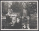 Baby Gretel Anne Cobb with sister Marilyn Eva Cobb, 1947 by Unknown