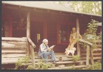 Elsie Margaret Stanton Cobb and Marilyn Eva Cobb McDonald outside cabin, 1979 by Unknown
