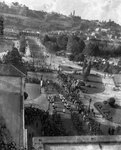 Crowd gathered for a relgious ceremony on the Viale Roma in Vicenza, Italy by Unknown