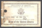 United States Army Active Duty Certificate of Service for Captain Ivorey Cobb; September 30, 1957