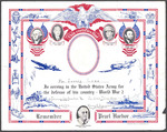 United States Army World War II Service Certificate issued to Private Ivorey Cobb; November 24, 1942