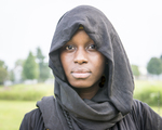 Young Somali Woman in Black Hijab, 2013 by Becky Field