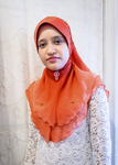Burmese Woman in Orange Hijab, 2013 by Becky Field