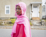 Young Somali Woman in Pink Hijab, 2014 by Becky Field